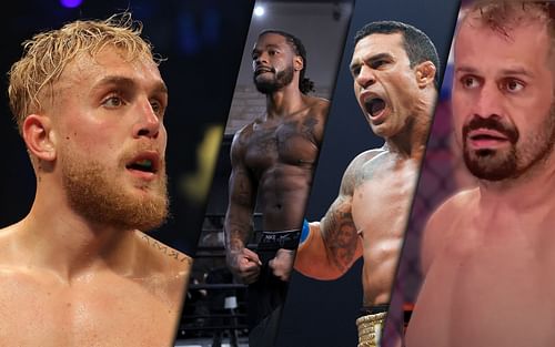 Jake Paul, Hasim Rahman Jr., Vitor Belfort, Fabio Maldonado (L-R), Credits:- Getty