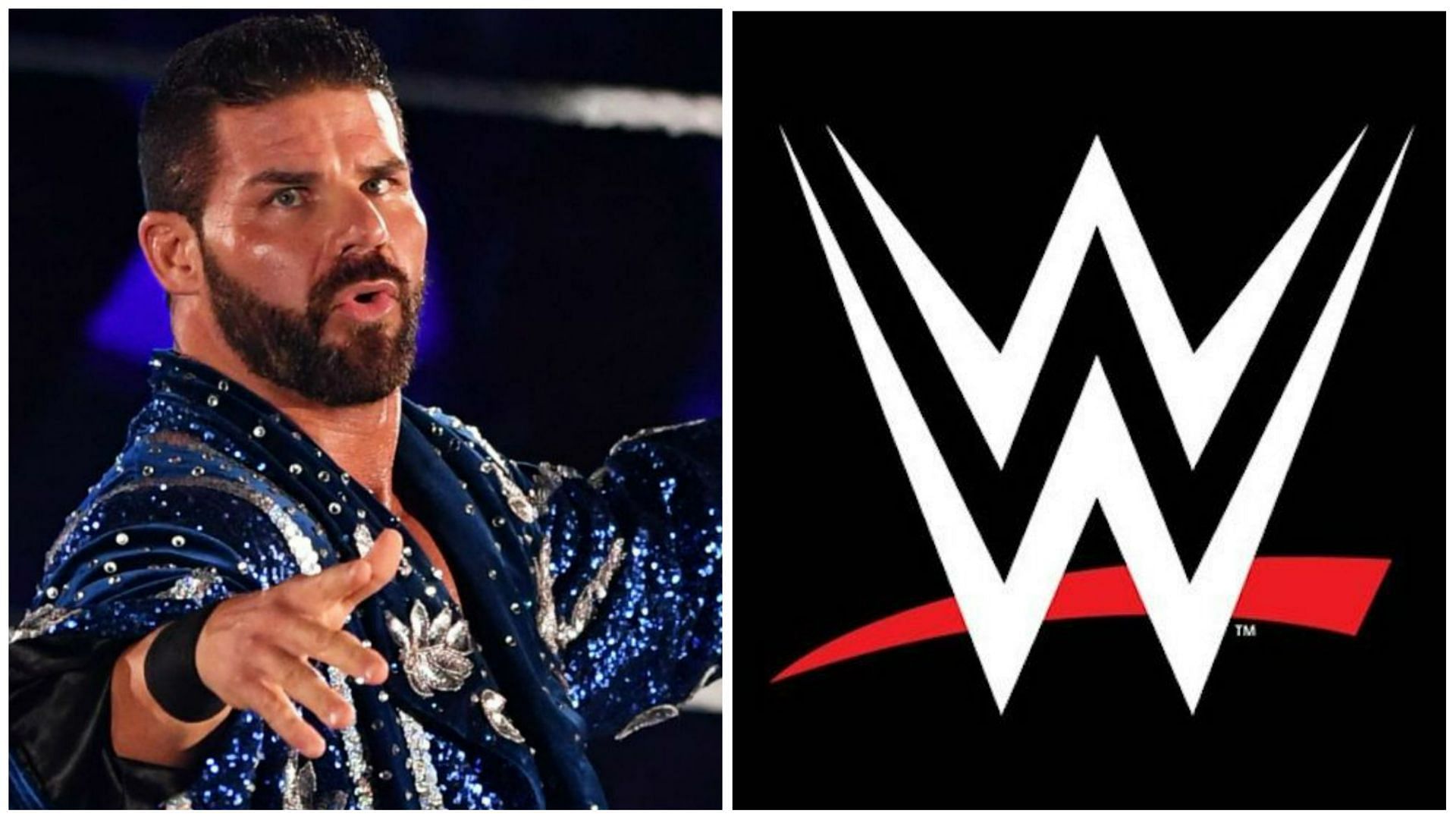 Robert Roode (L); WWE logo (R)