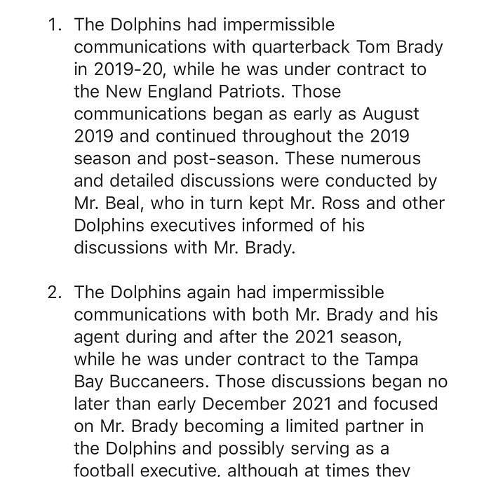 Dolphins tried to flip first 2 draft picks for Tom Brady and Sean