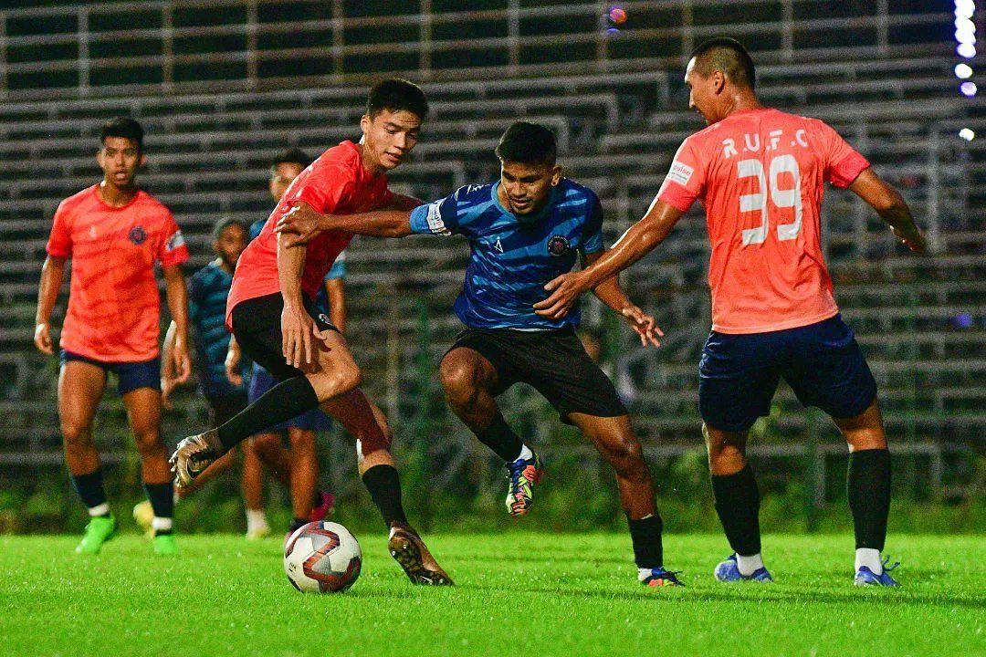 Rajasthan United FC got off to a sensational start in the 2022 Durand Cup with a 3-2 victory over ATK Mohun Bagan FC. (Image - Twitter @RajasthanUnited)