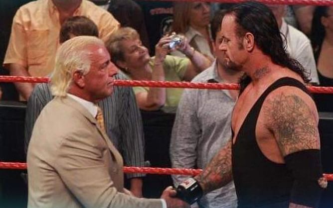 The Undertaker spotted with family and another WWE legend at Ric Flair's last match