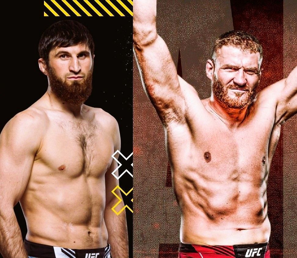 Magomed Ankalaev and Jan Blachowicz [Images via @fight_universe and @espnmma on Twitter]