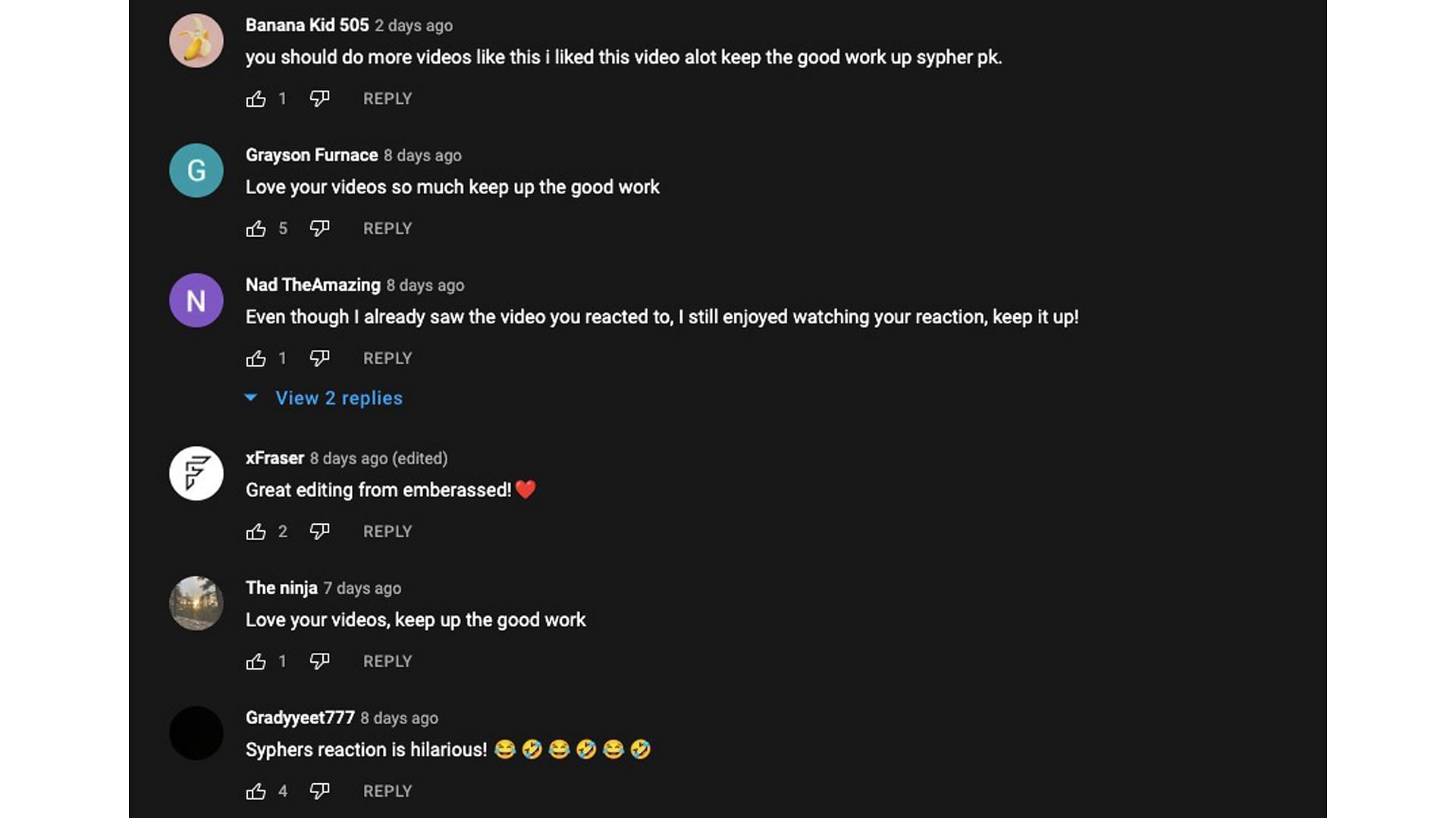 Comments board from the video (Image via YouTube/SypherPK)