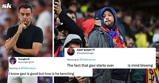 "How is he benching them", "The mid ain't creating chances" - Barcelona fans outraged with Xavi for leaving 2 midfielders on the bench against Valladolid