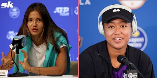 Emma Raducanu and Naomi Osaka (R)