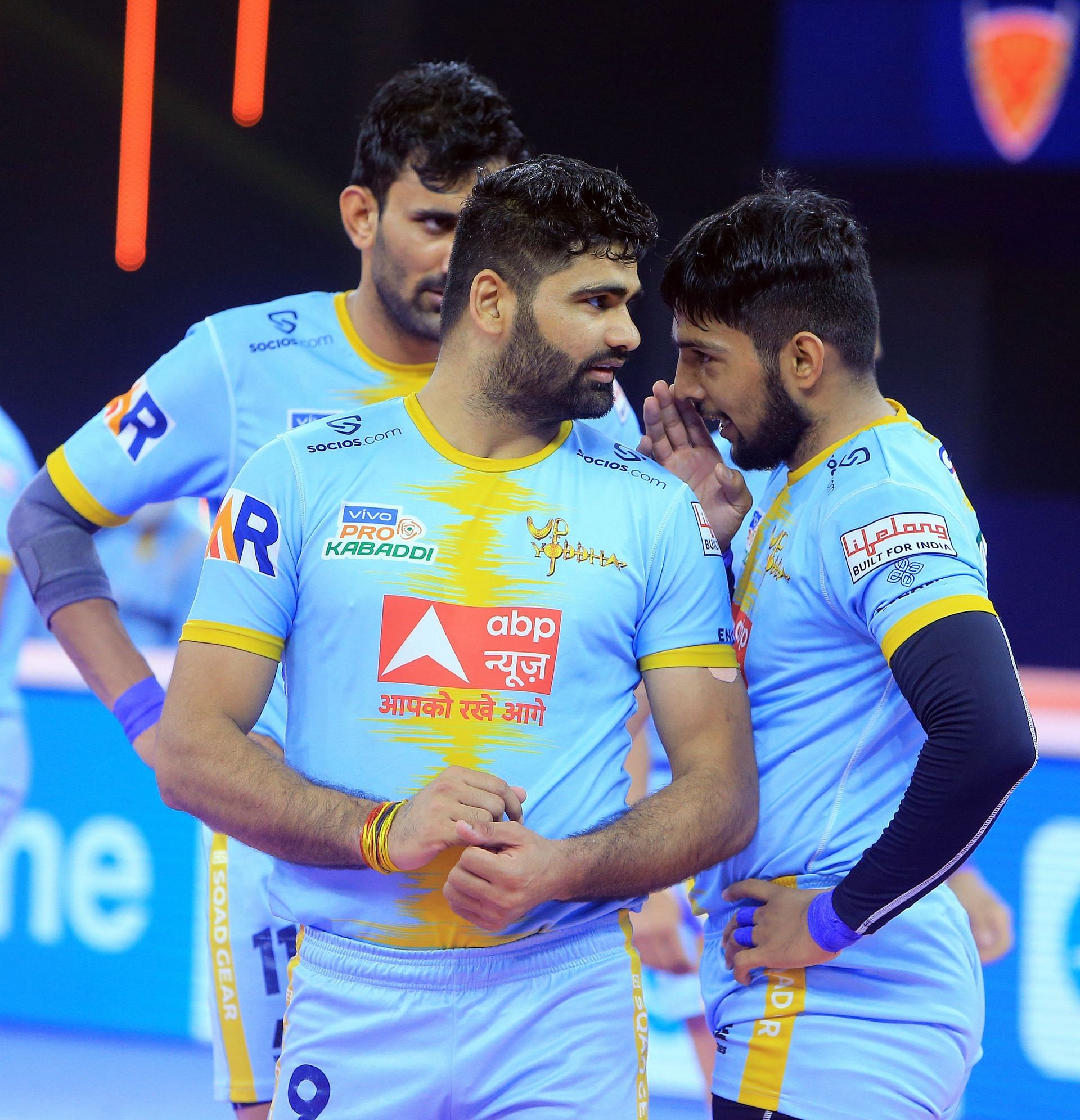 यूपी योद्धा के खिलाड़ियों ने दी स्वतंत्रता दिवस की शुभकामनाएं (Photo: Pro Kabaddi League)