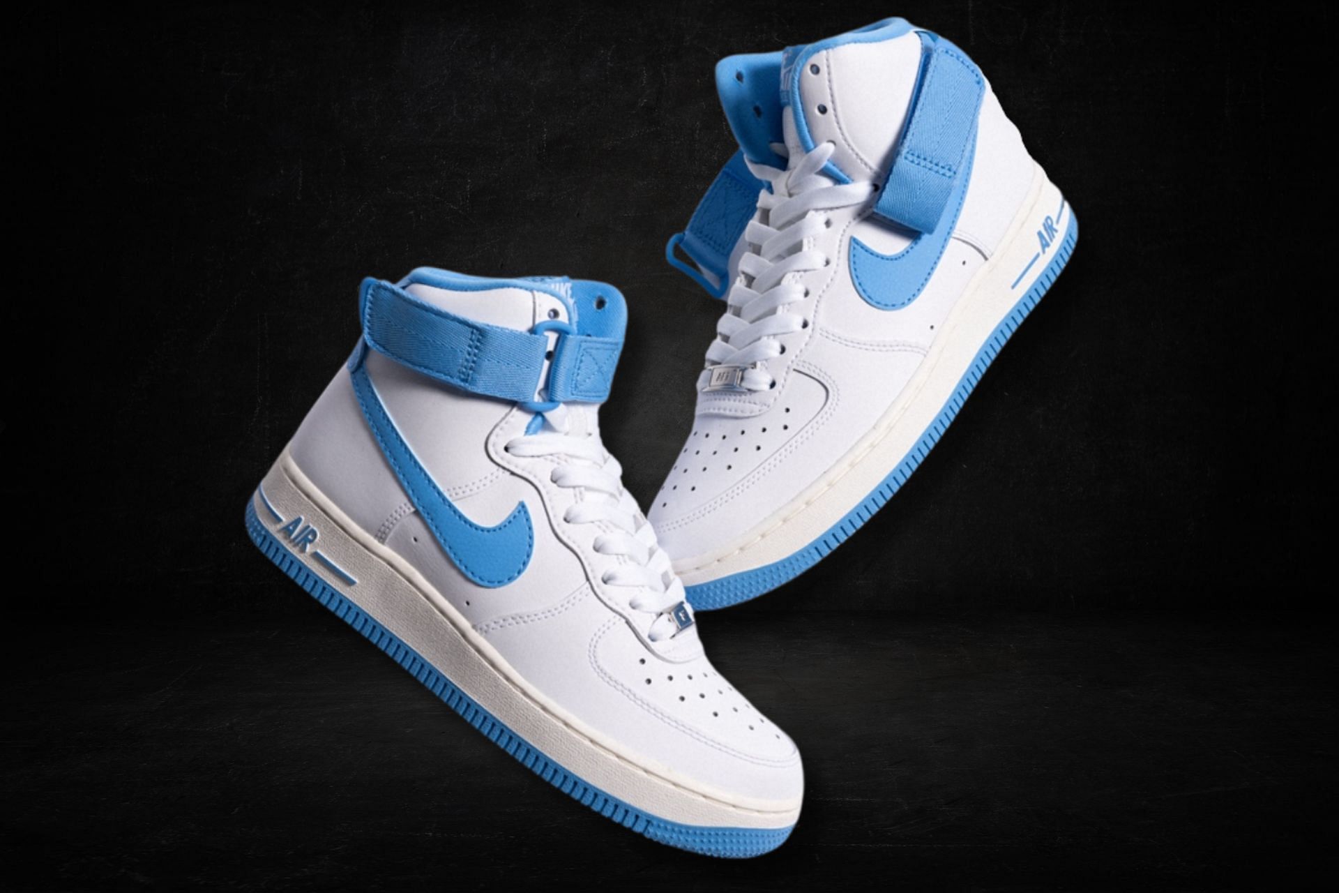 Nike Air Force 1 High University Blue sneakers (Image via Sportskeeda)