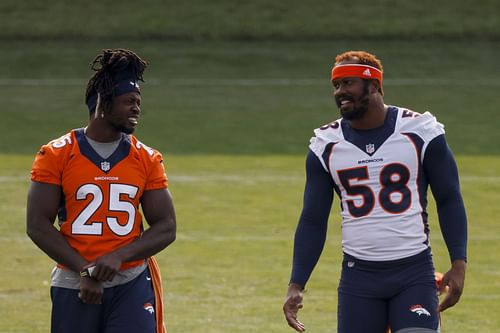 Melvin Gordon and Von Miller reunited temporarily during training