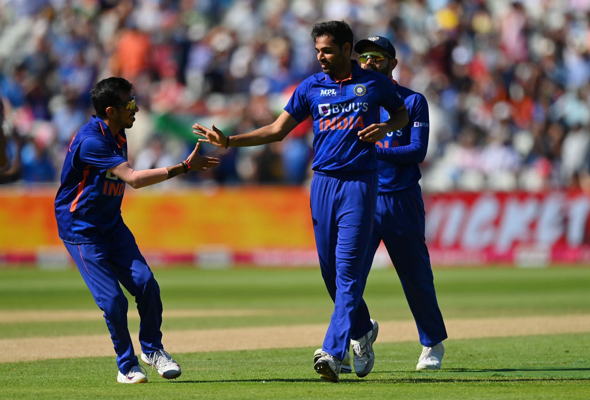 Bhuvneshwar Kumar has been in excellent rhythm lately. Pic: Getty Images