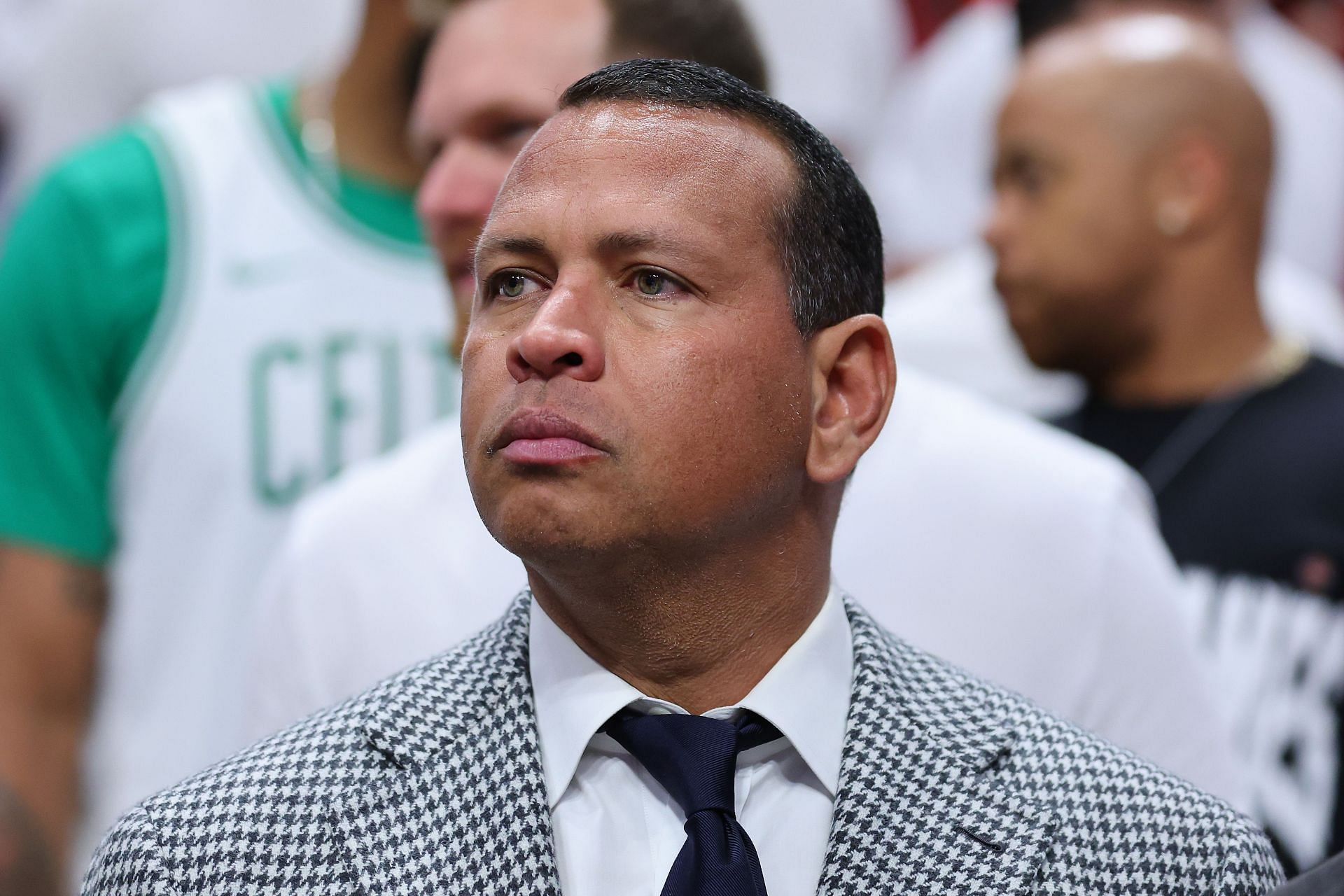 Alex Rodriguez at Boston Celtics v Miami Heat - Game One