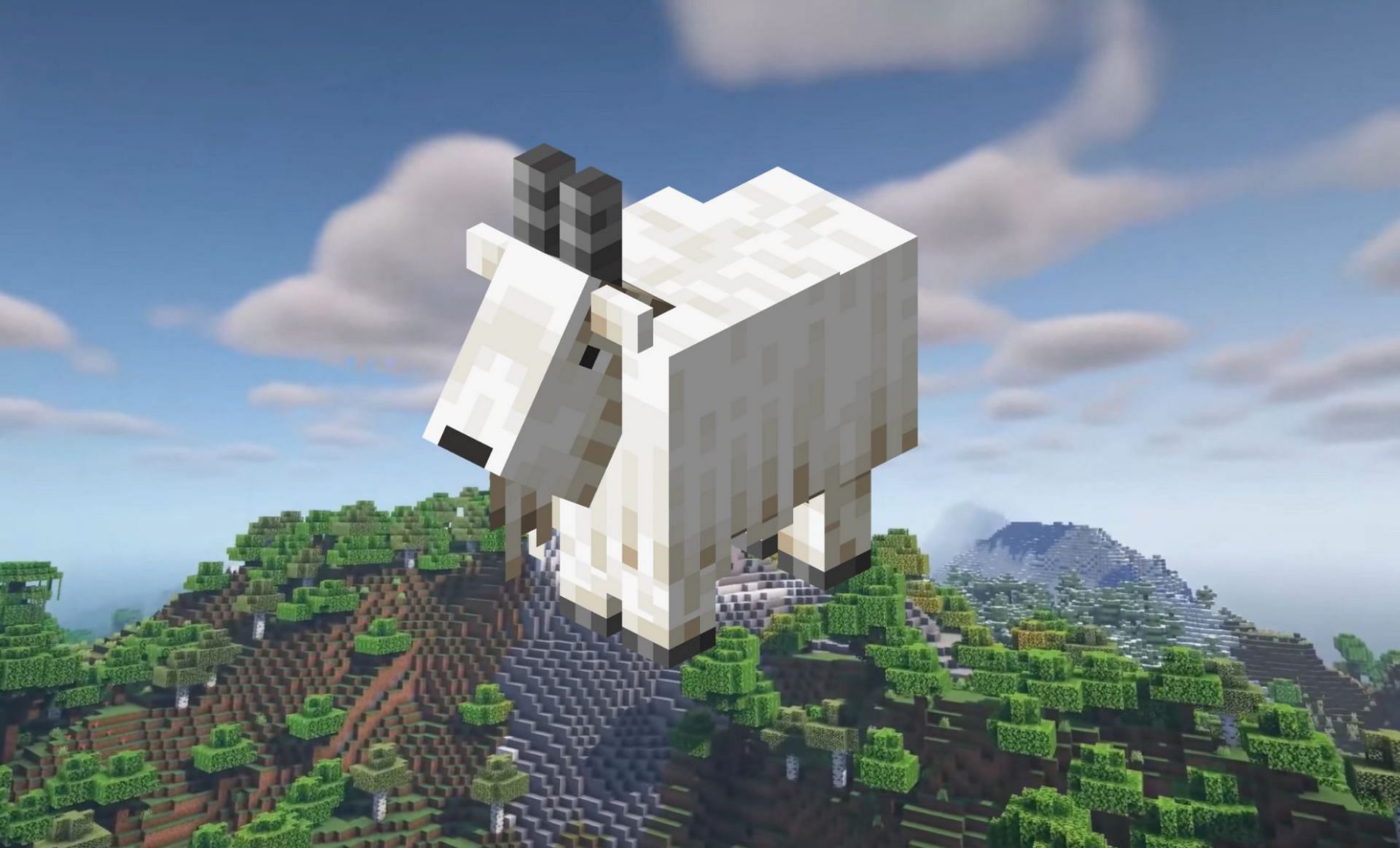 Goats can jump very high (Image via Minecraft Wiki)