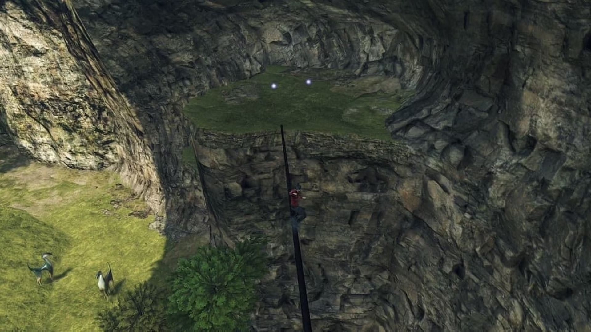 Riding across ziplines is a Party Skill in Xenoblade Chronicles 3 (Image via Nintendo)