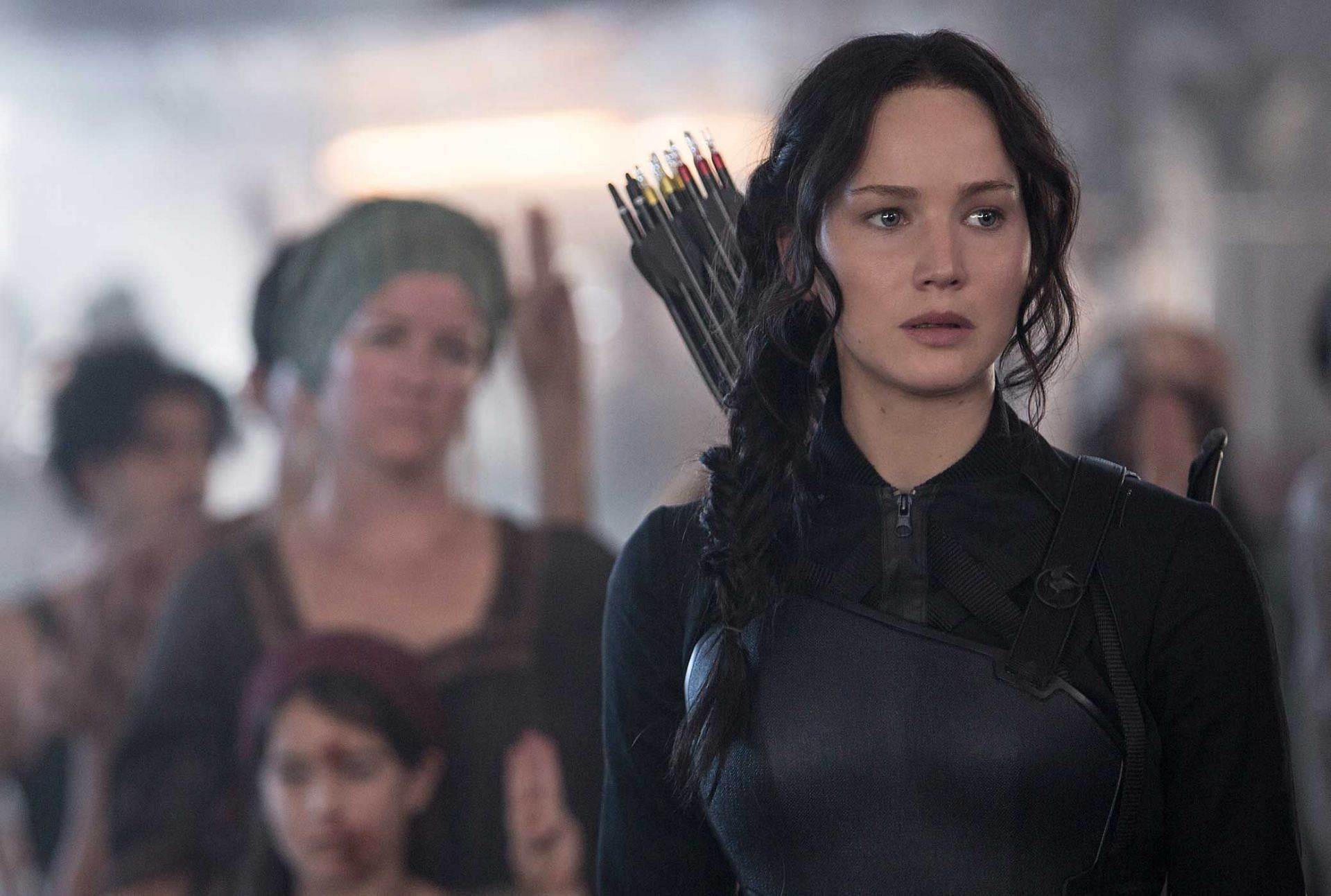 Jennifer Lawrence as Katniss Everdeen in The Hunger Games: Mockingjay, Part 1 (Image via Lionsgate/Murray Close)