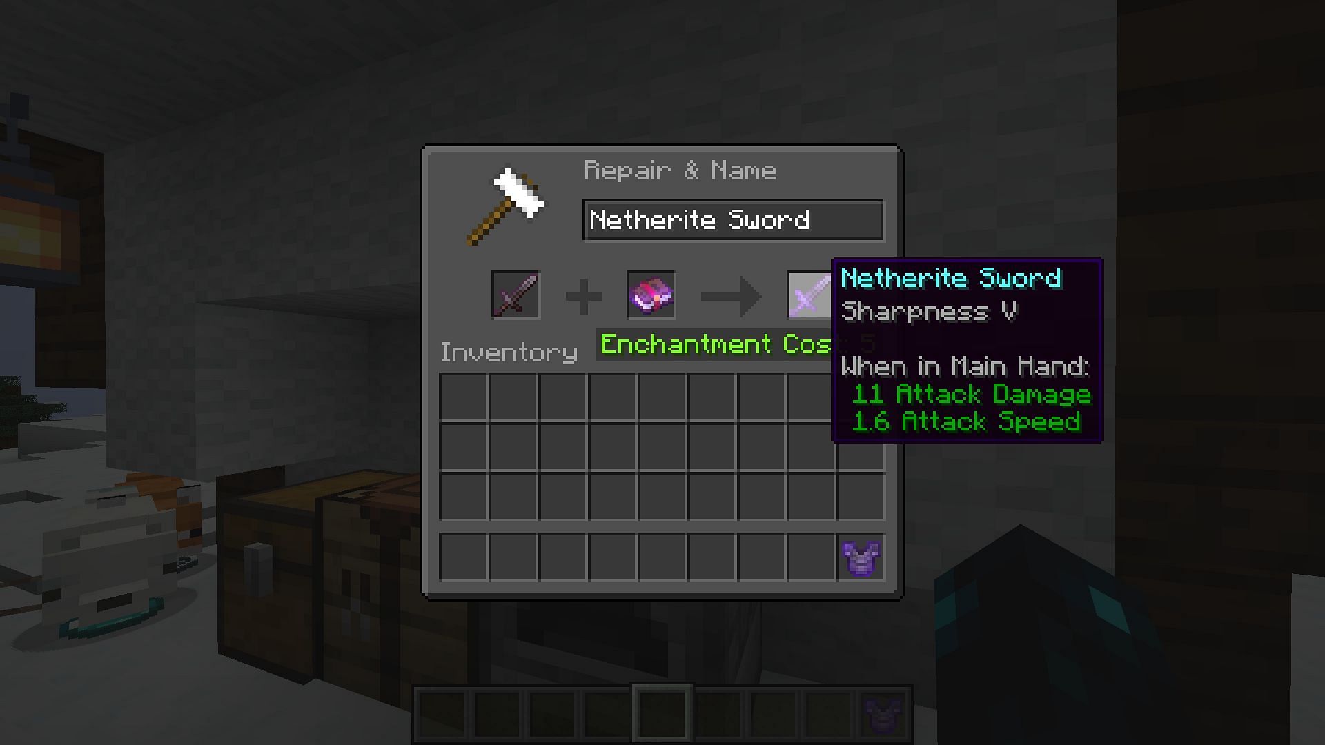 Sharpness enchantment in Minecraft (Image via Mojang)