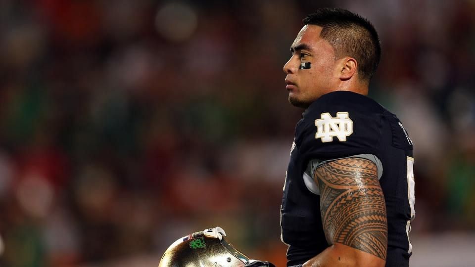 Manti Te&#039;o during his Notre-Dame career