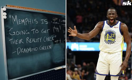 Memphis Grizzlies gym features Warriors star Draymond Green's quote.