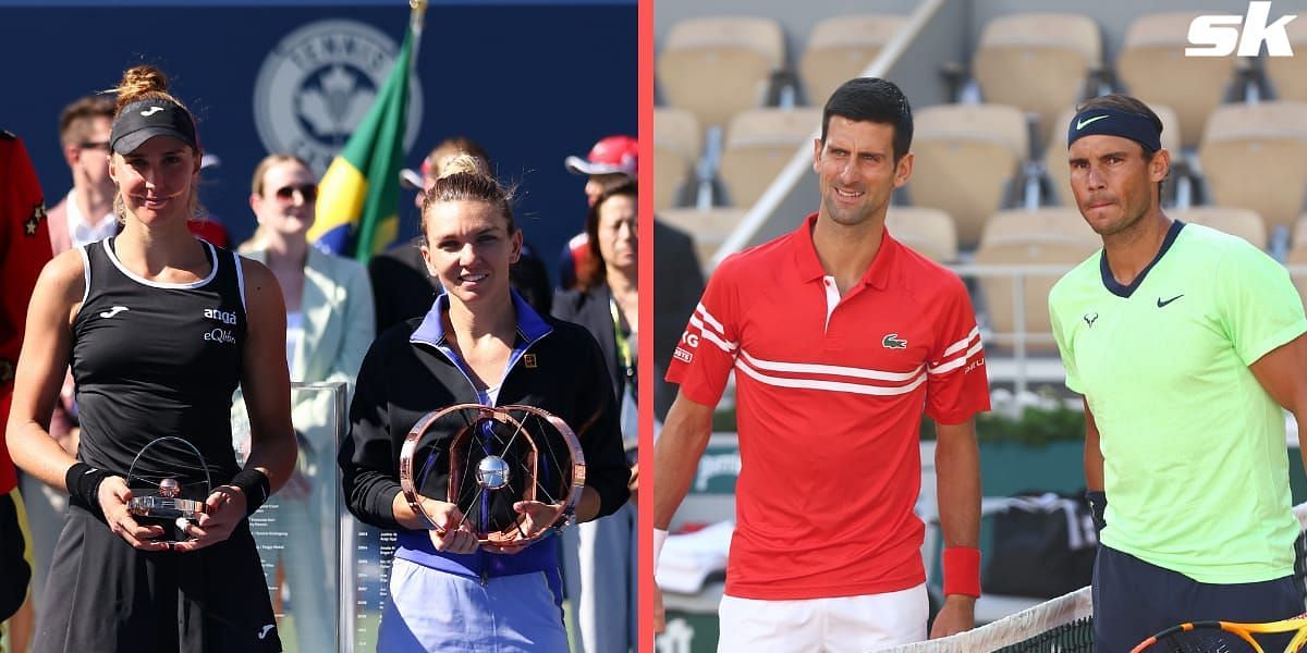 Beatriz Haddad Maia, Simona Halep and Novak Djokovic, Rafael Nadal