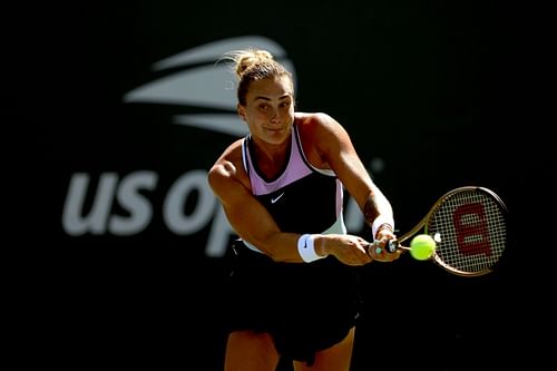 Aryna Sabalenka in action at the 2022 US Open.