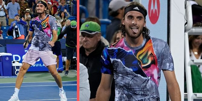 Watch: Stefanos Tsitsipas breaks out the dance moves to celebrate his SF win over Daniil Medvedev at Cincinnati Open