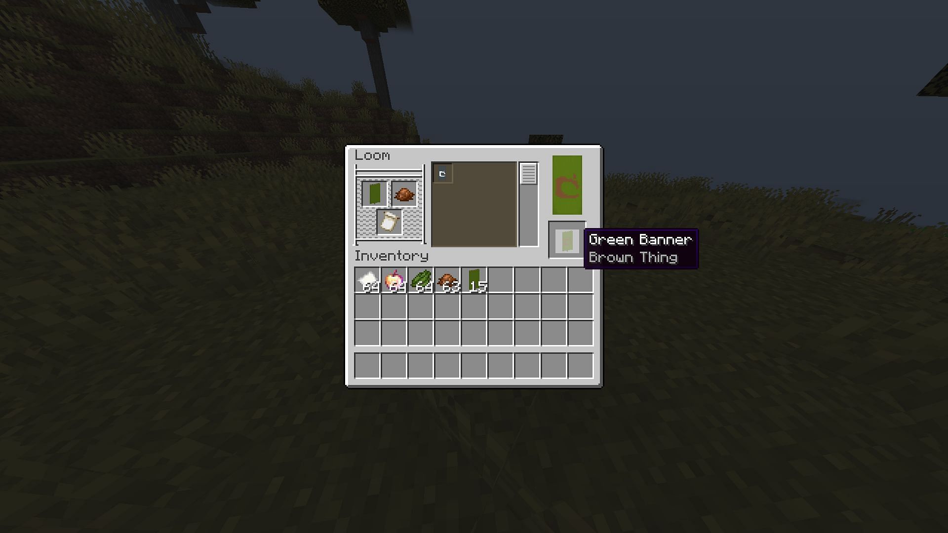 The recipe for the Mojang Specifications banner (Image via Minecraft)