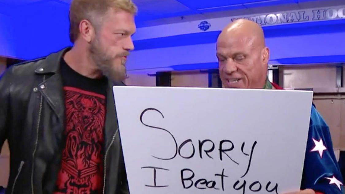 Kurt Angle and Edge recreated their legendary promo on RAW