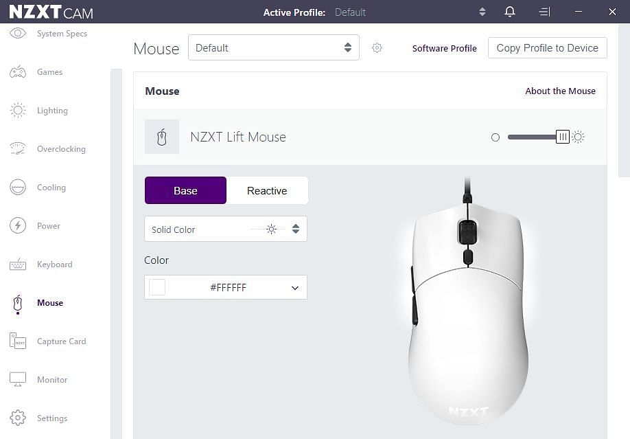 DPI customization options in NZXT CAM (Image via Sportskeeda) The mouse setting in the software (Image via Sportskeeda)
