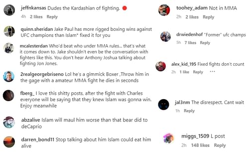 Fans hilariously react to a post that made an observation between Jake Paul and Islam Makhachev