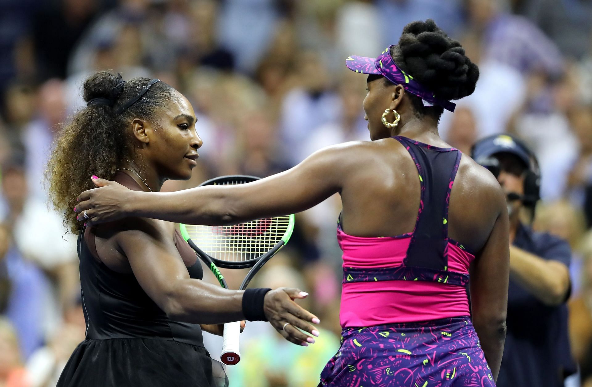 Serena Williams and Venus Williams during the 2018 US Open