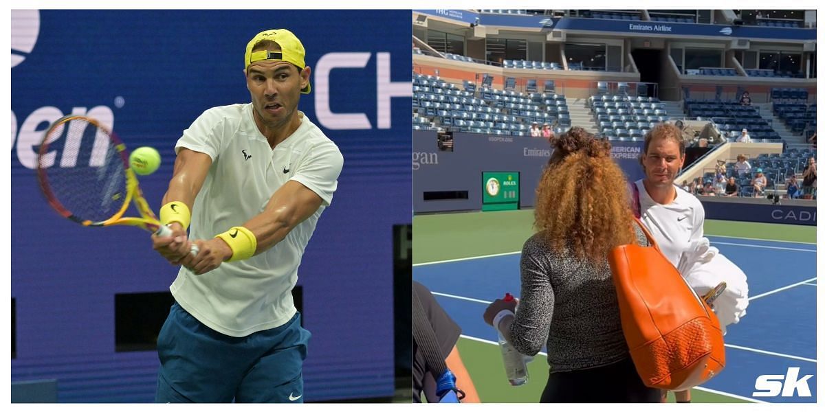 Rafael Nadal and Serena Williams crossed paths at the Arthur Ashe Stadium