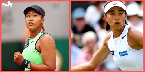 Naomi Osaka (L) and Zhang Shuai (R)