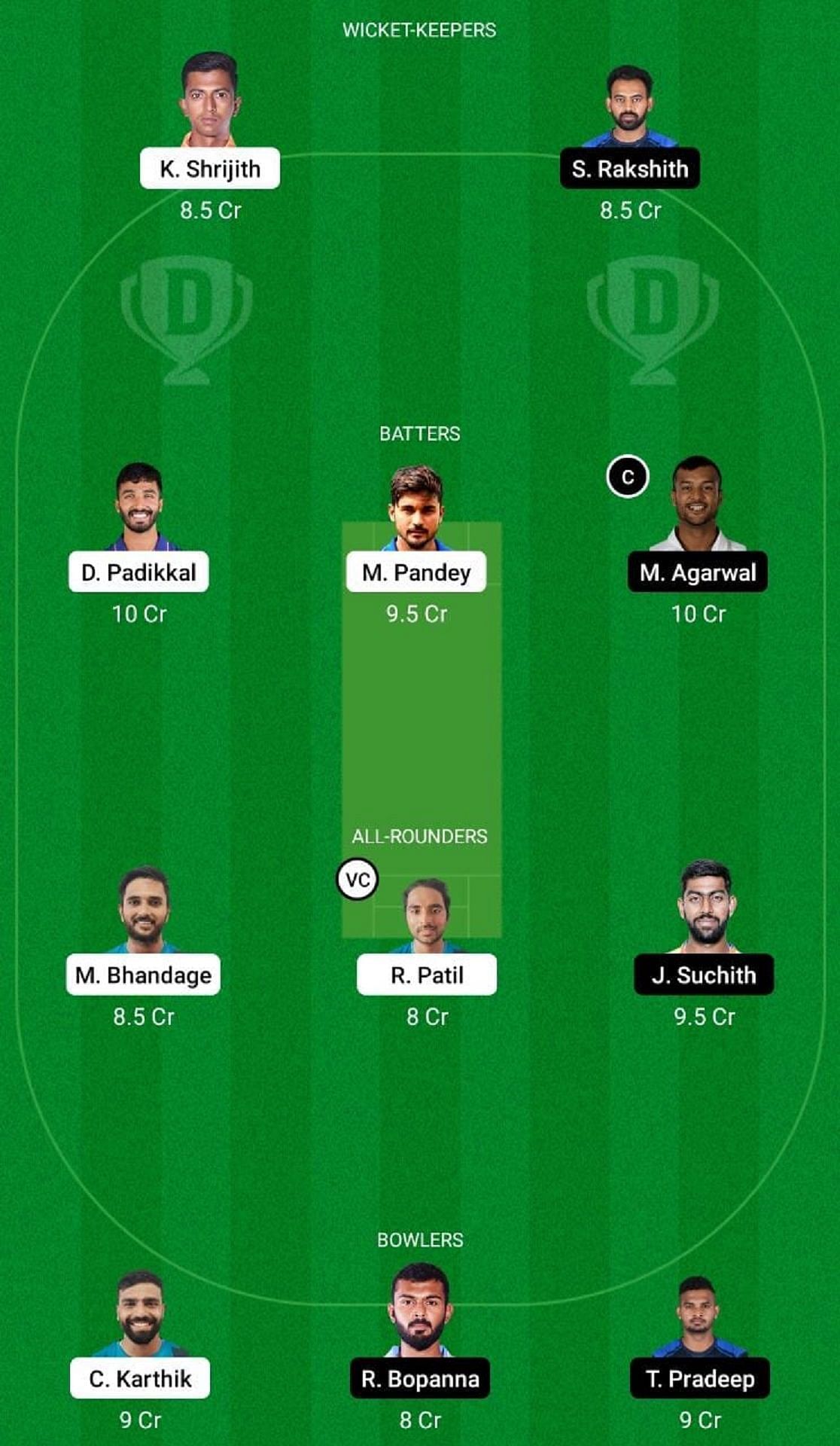 GMY vs BB Dream11 Fantasy Suggestion #1 - Maharaja Trophy T20 2022.