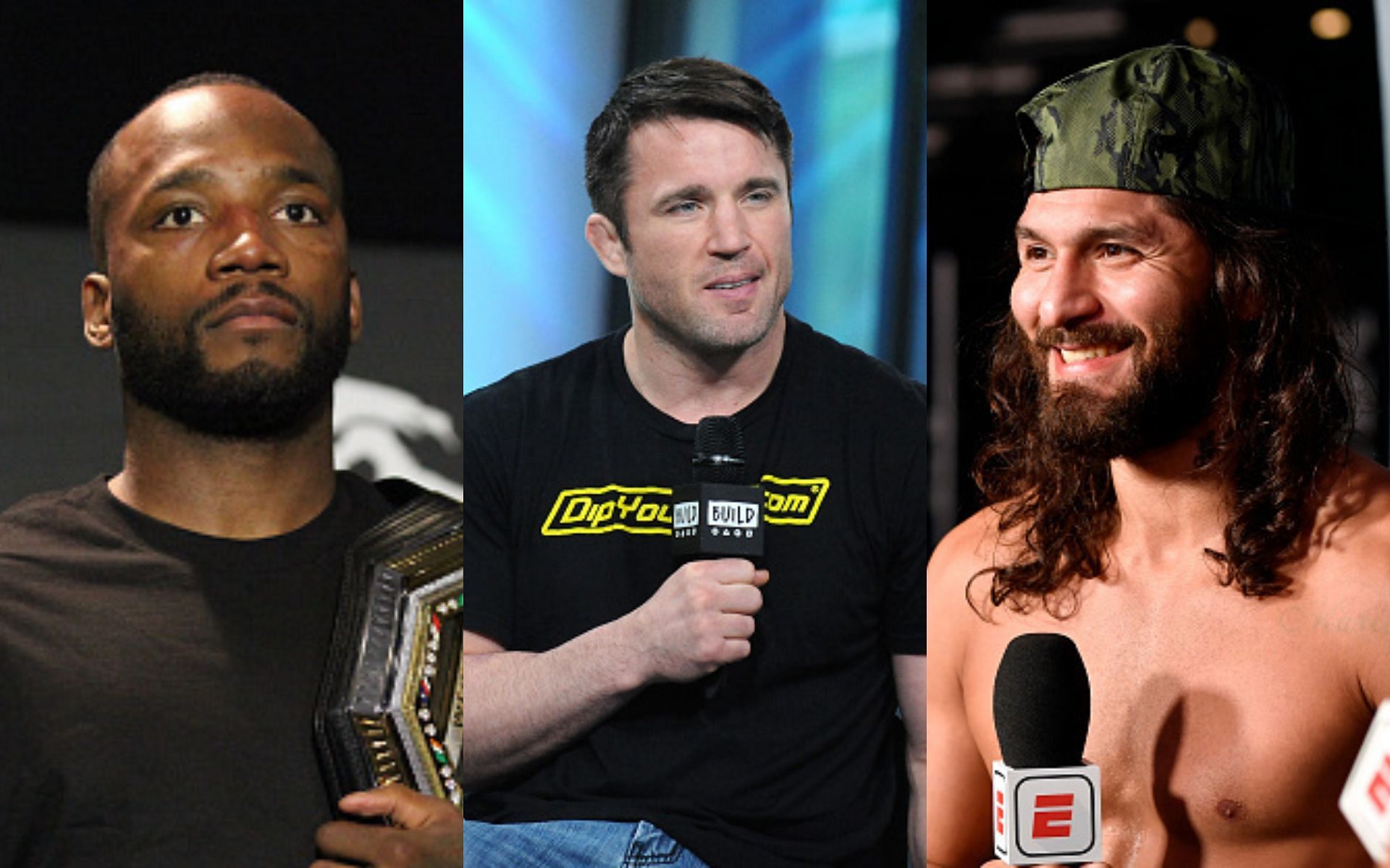 Leon Edwards (left), Chael Sonnen (middle), Jorge Masvidal (right)