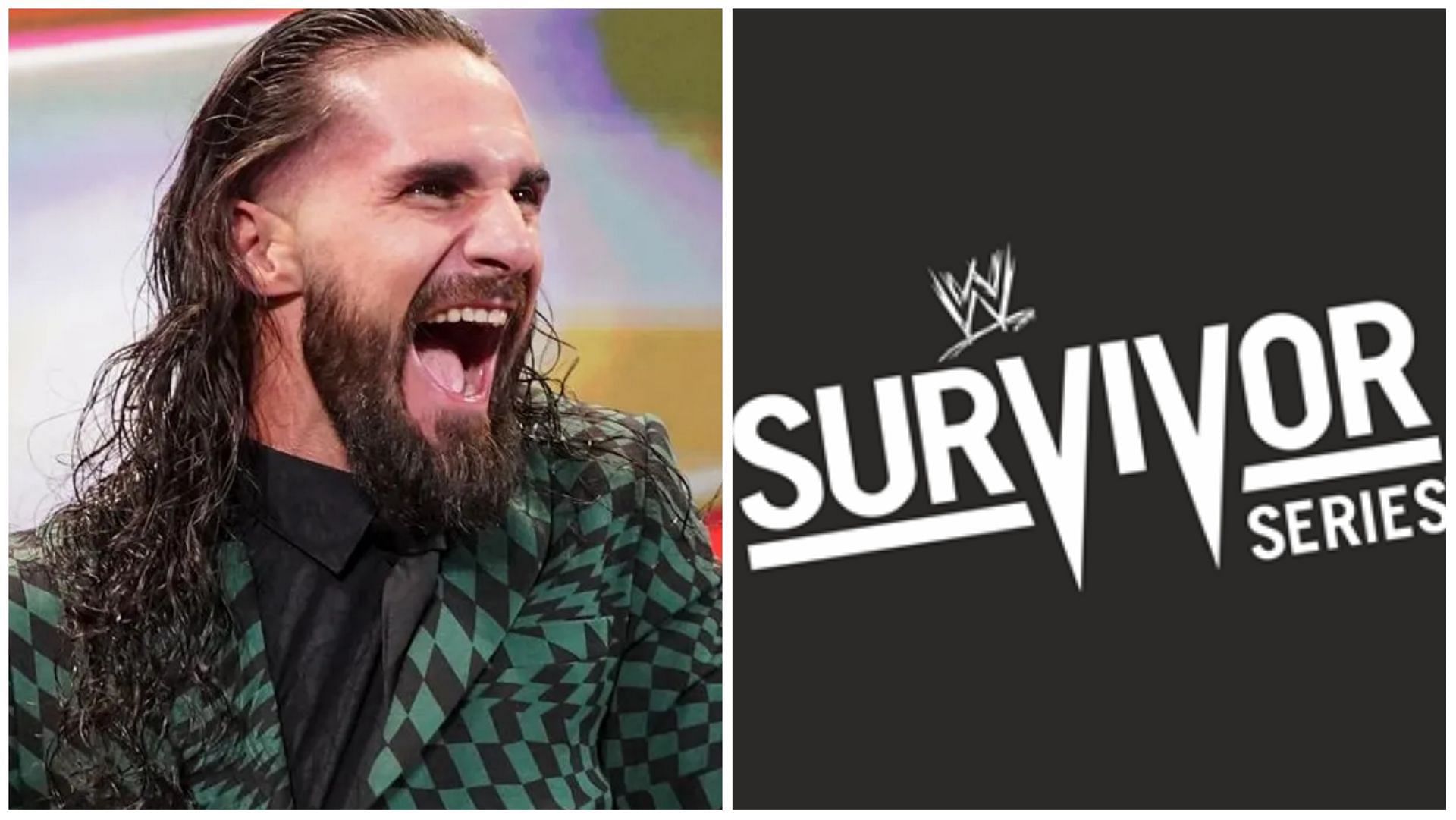 Seth Rollins (L); WWE Survivor Series logo (R)