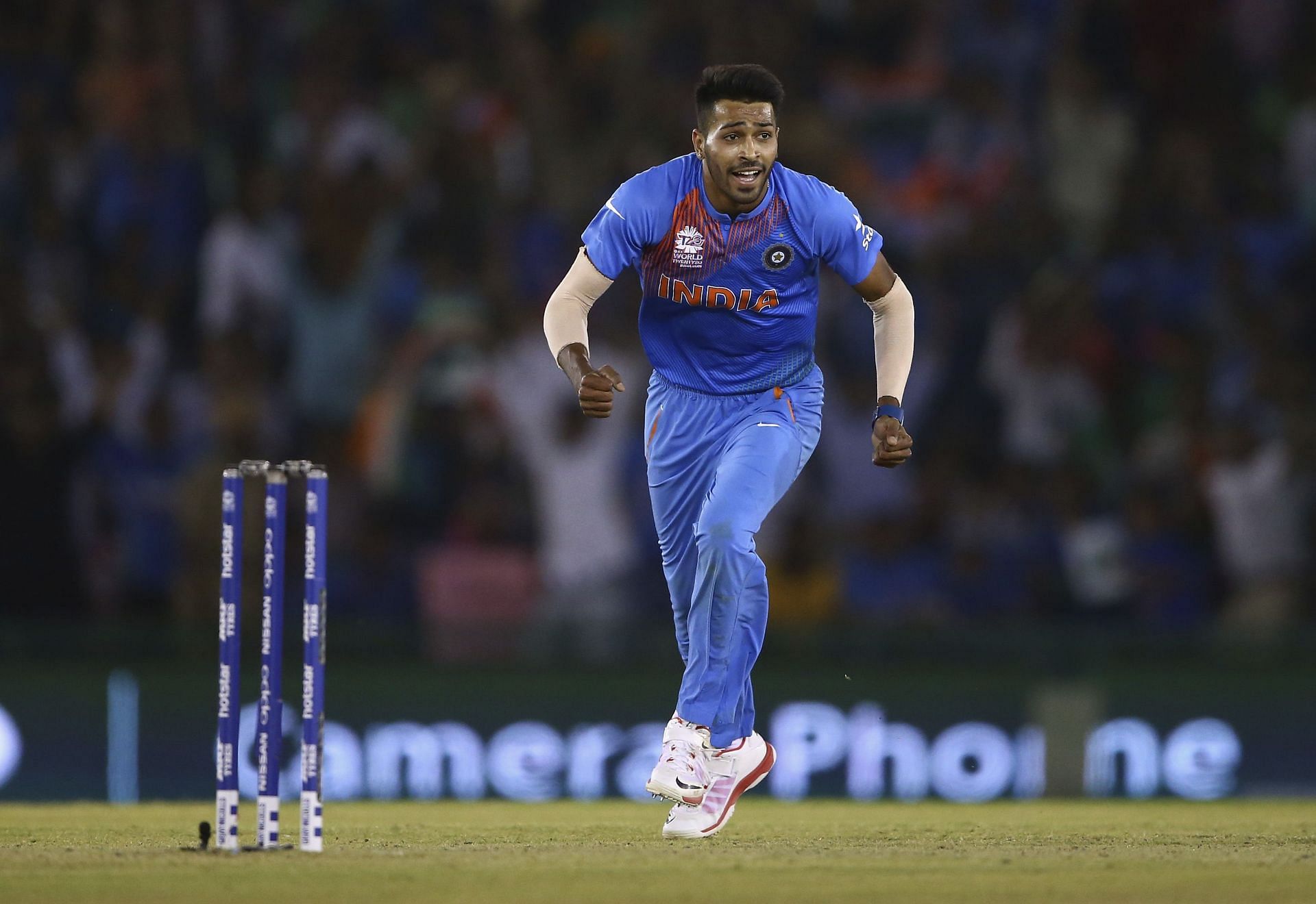 Pandya gave away just eight runs in 3.3 overs