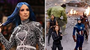 Sasha Banks sends a message to "The Avengers" actor