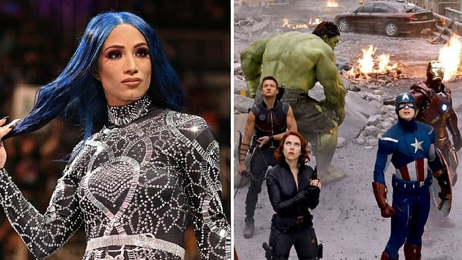 Sasha Banks sends a message to "The Avengers" actor