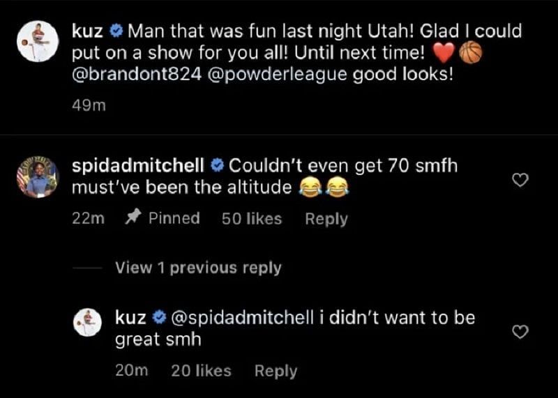 Donovan Mitchell hilariously called out Kyle Kuzma
