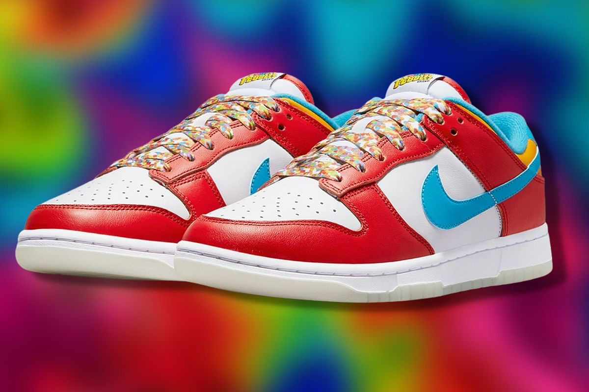 Where to buy LeBron James x Nike Dunk Low x Fruity Pebbles sneakers ...