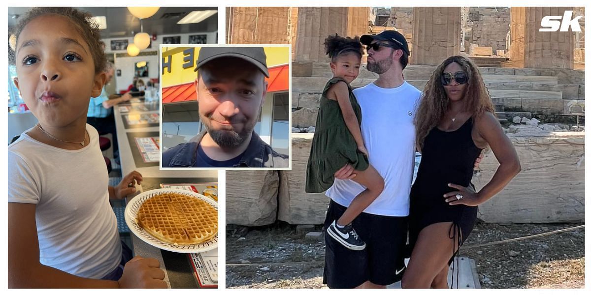 Serena Williams&#039; husband Alexis Ohanian took Olympia to Waffle House for the first time ever