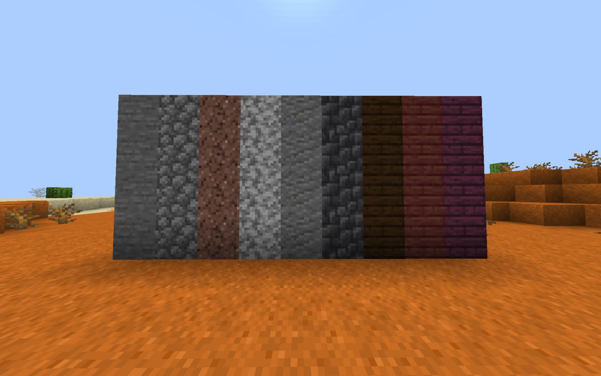 Various blocks in Minecraft (Image via Minecraft)