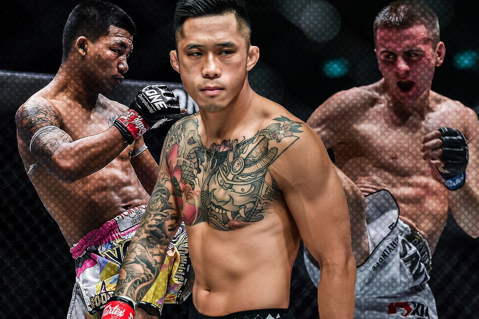 Rodtang Jitmuangnon, Martin Nguyen, and Savvas Michael [Photo Credits: ONE Championship]