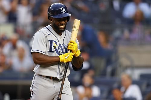 Randy Arozarena of the Rays in a game versus the New York Yankees