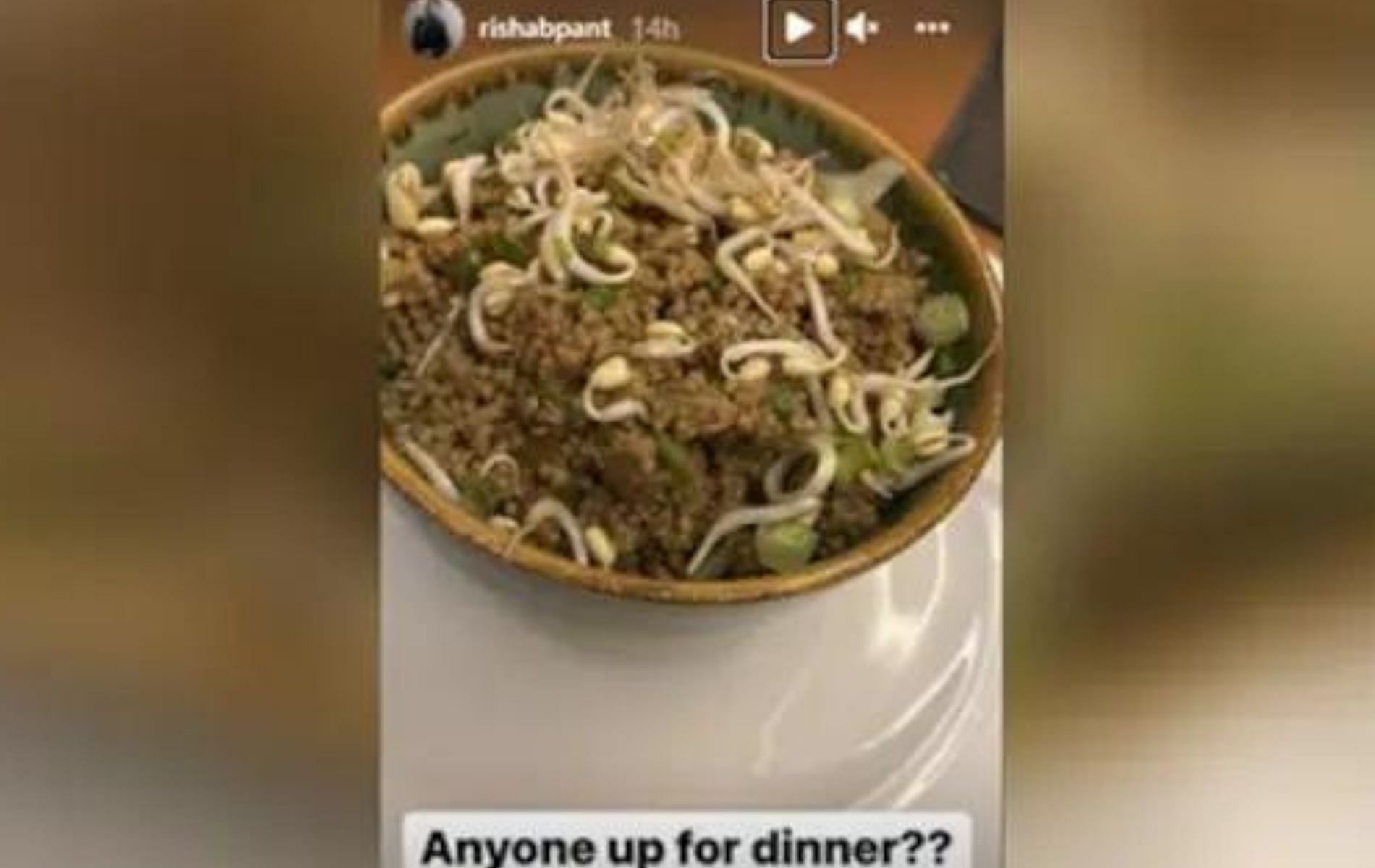 Screenshot of Rishabh Pant&#039;s Instagram story.