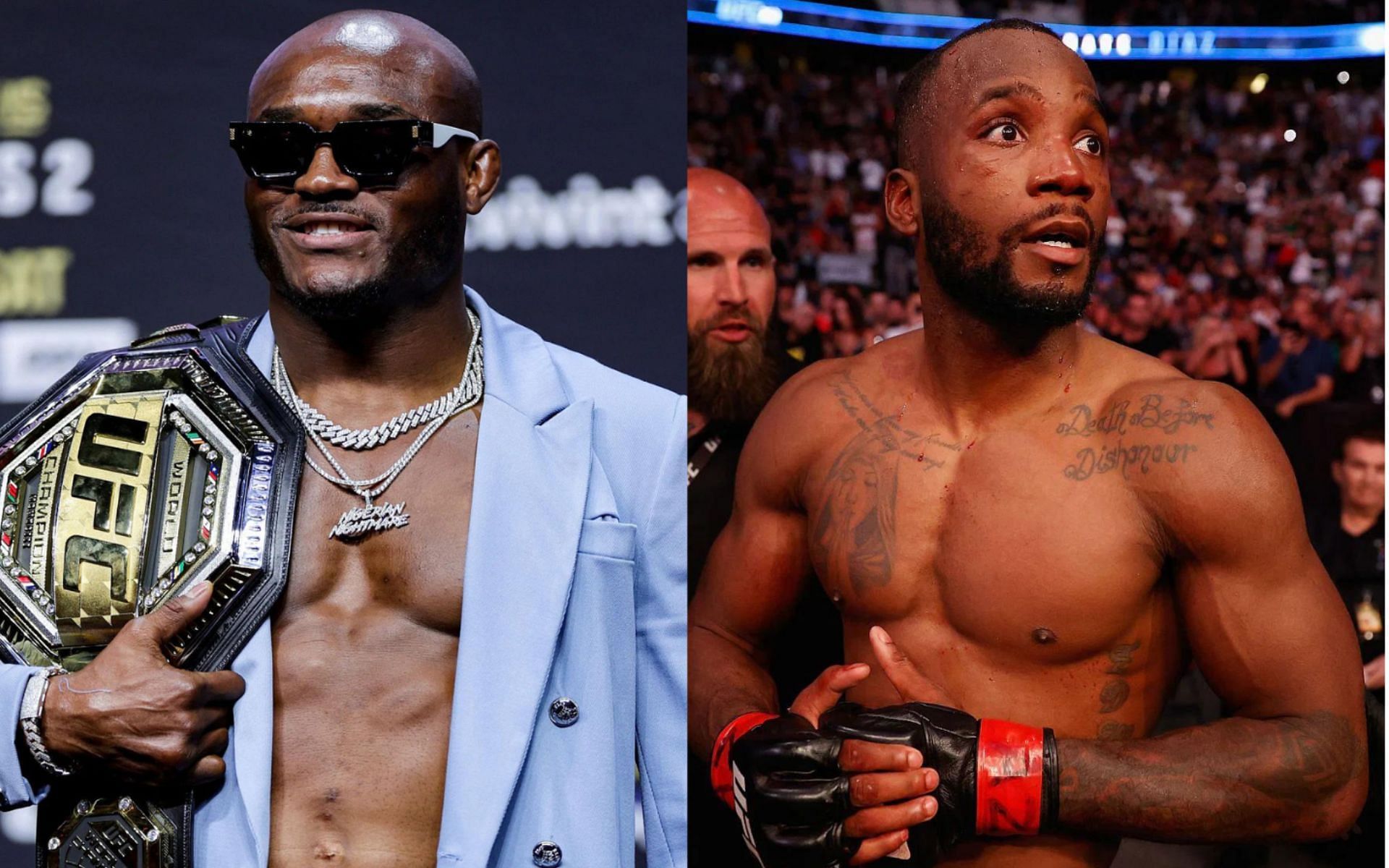 Kamaru Usman (left), Leon Edwards (right)