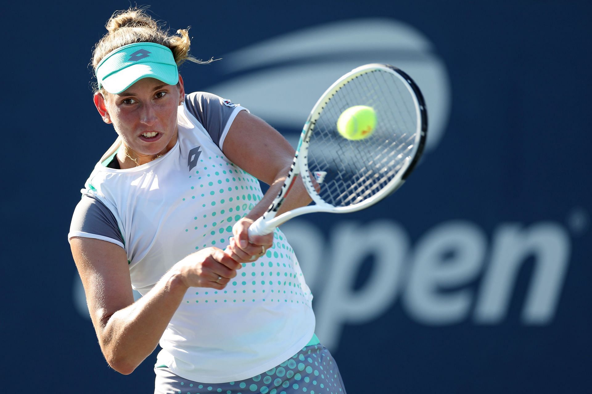Elise Mertens bit the dust in the first round at the US Open on Tuesday.