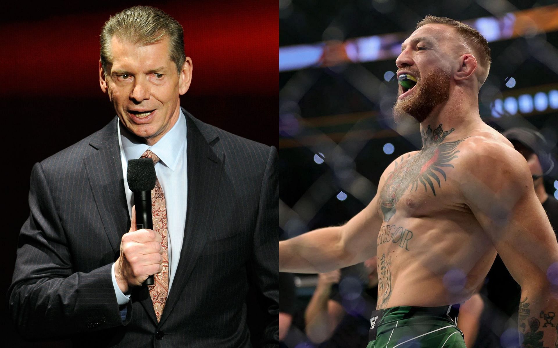 Vince McMahon (left), Conor McGregor (right) [Images courtesy of @BleacherReport on Twitter]