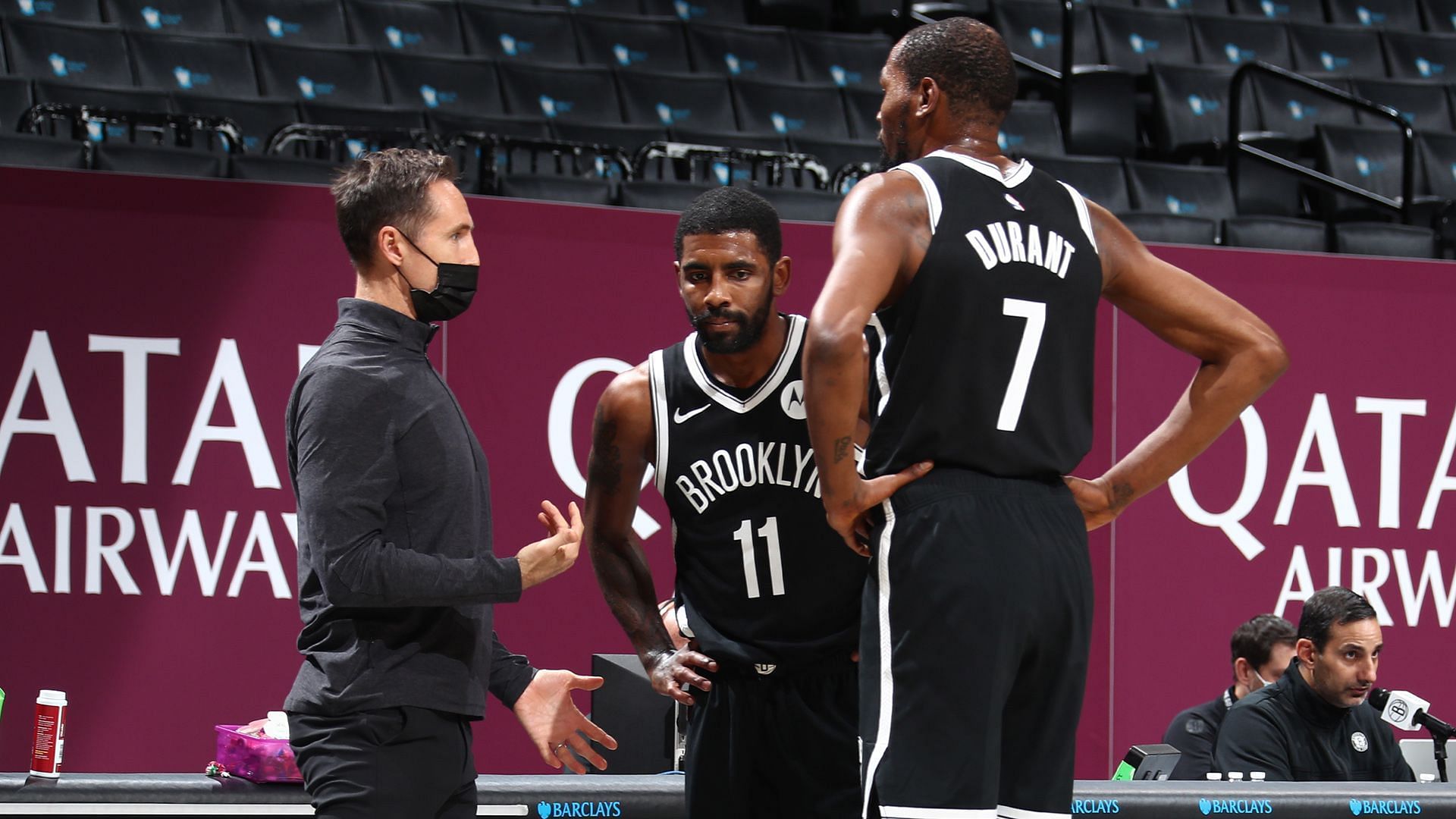 Steve Nash, Kyrie Irving, and Kevin Durant of the Brooklyn Nets [Photo: NBA]