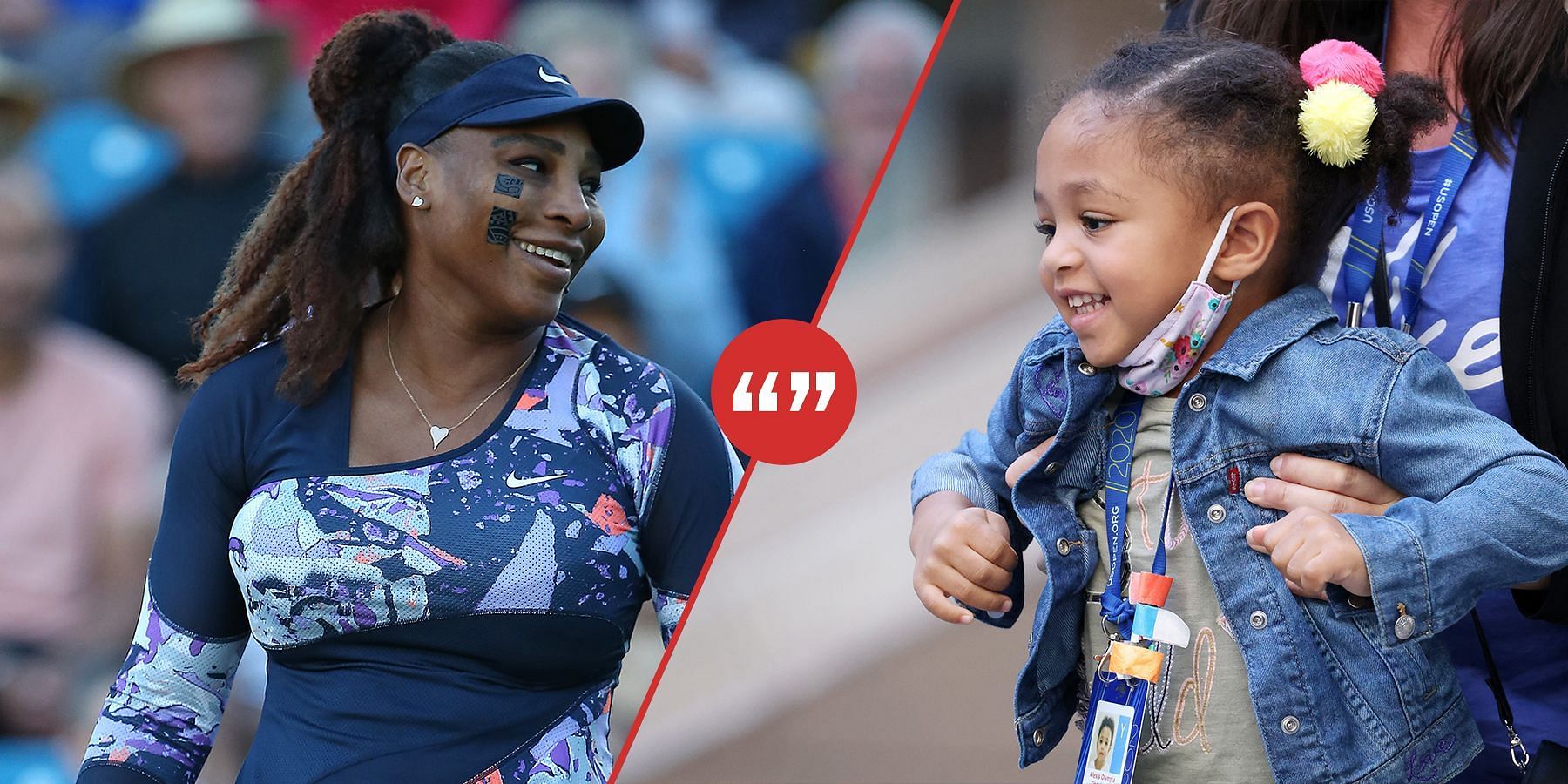 Serena Williams (L) and Olympia Ohanian (R)