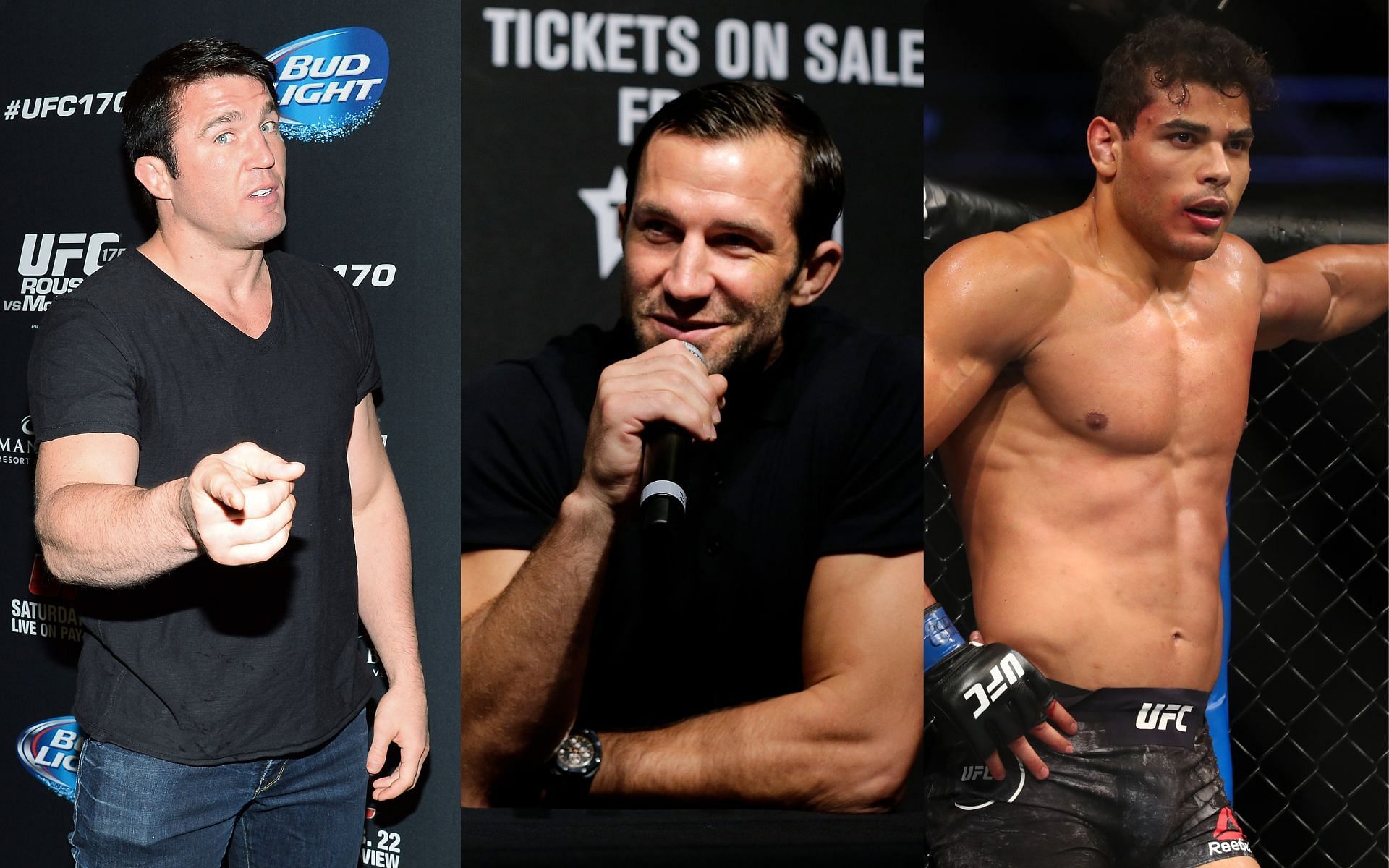 From left to right: Chael Sonnen, Luke Rockhold, Paulo Costa