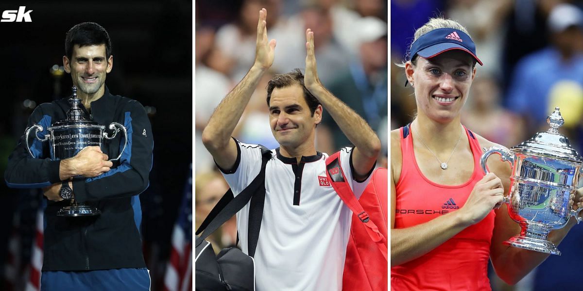 From L-R: Novak Djokovic, Roger Federer and Angelique Kerber.